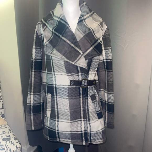 Valentino Women's Grey and White Coat - Picture 1 of 6